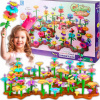 Urob si sám kvetinový záhradný blok Montessori puzzle hračka pre škôlku 3+ STEM darček 272ks