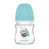 Canpol babies Antikoliková širokohrdlá fľaša Exotic animals 120 ml Modrá