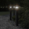 vidaXL Vonkajšia stojaca lampa so zásuvkou čierna 80 cm hliník - Čierna - 142444-88401
