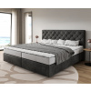 Boxspring posteľ Dream-Great mikrovlákno antracitová vintage 200x200