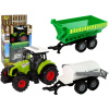 Lean Toys Traktor s prívesom a cisternou – zelený