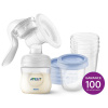 Avent Philips Odsávačka materského mlieka manuálna + VIA 180 ml 5 ks