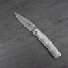 MCUSTA Shinra Take Damascus 6,5 cm - japonský sklápací prežitie nôž z damascenskej ocele