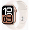 Apple Watch Series 10 GPS 42mm Rose Gold Aluminium Case with Light Blush Sport Band - S/M mwwh3qc/a