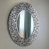Bellacasa nástenné zrkadlo oválne 940 x 1200 mm (Strieborný glamour zrkadlový ovál 94x120 cm M-0534)