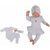 Detský komplet - Baby Set Zyzio a Zuzia 62 Gray 3 PCS. (3. sada tela+ legíny so sukňou+ pásma 62)