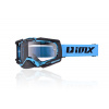 IMX DUST GRAPHIC BLUE / BLACK MATT okuliare MX - sklo dark smoke + číre