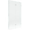 Mexen Lunar dvojkrídlová sprchová zástena pravá 100 x 150 cm, transparentná, biela - 897-100-100-20-00-P