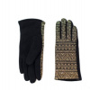 Art of Polo ddámske rukavice čierne so zlatou výzdobou 16357