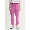 Bavlnené tepláky adidas by Stella McCartney dámske, fialová farba, s potlačou, JD2709 S