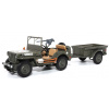 Motor City Classics - Willys Jeep w/Trailer, US Army, 1/43