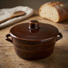 Keramický hrniec na masť s pokrievkou SMAKI BABUNI 1 l hnedý