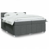 Box spring postel s matrací tmavě šedá 200x200 cm textil Šedá 3289469