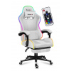 HERNÍ ŽIDLE HUZARO FORCE 4.7 RGB White