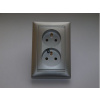 LEGRAND VALENA Zásuvka 2x 2P+T hliník 770290
