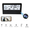 Spionazna kamera budík + meteostanica FULL HD a Wifi s P2P + integrovaná 32GB pamäť