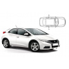 Slnečné clony na okná - HONDA Civic hatchback (2012-) - Len na bočné stahovacie sklá