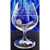 LsG-Crystal Skleničky na koňak 36 x Swarovski krystal ručně broušené dekor Claudia dárkové balení satén Lara-849 400 ml 6 Ks.