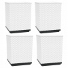 Kvetináč plast biely VidaXL 30 cm x 30 x 37 cm