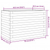 vidaXL Záhradný kvetináč biely 70x40x45,5 cm masívna borovica - Biela - 93803-47999