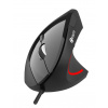 Mouse C-TECH VEM-09C, vertical, wired, 6 buttons, black