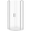 Cersanit MODUO Štvrťkruhový sprchový kút 90x90x195cm, Chróm, Číre sklo, S162-010 S162-010