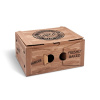 Burger box (mikrovlnitá lepenka) 2dielny kraft s potlačou 210 x 160 x 100 mm [100 ks]