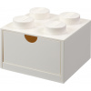 LEGO® stolové box 4 so zásuvkou 15,8 x 15,8 x 11,3 cm biela