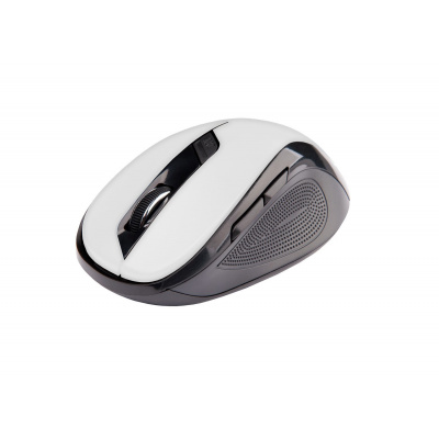 Myš C-TECH WLM-02, čiernobiela, bezdrôtová, 1600DPI, 6 tlačidiel, USB nano prijímač WLM-02W