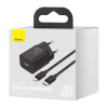Baseus Baseus Travel Charger set Super Si 1C QC (With Simple Wisdom Cable Type-C to Lightning 1m) 20W EU Black (TZCCSUP-B01)