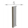 Casarredo Horný vysoký pilaster š.5, v.92, Kaiser WP592, biela/dym mat