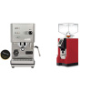 Profitec GO, brushed stainless steel + Eureka Mignon Perfetto, CR ferrari red