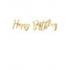 Girlanda Happy Birthday - zlatá