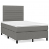Box spring postel s matrací a LED tmavě šedá 120x190 cm textil Šedá 3270205