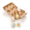 Tender Leaf Toys Drevené vajíčka Wooden Eggs 6 kusov v krabičke