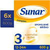 Sunar Complex 3, batoľacie mlieko, 6× 600 g