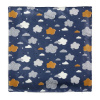 Ostaria Detská obliečka na vankúšik s obláčikmi tmavomodrý