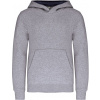KARIBAN VINTAGE K453 / Detská mikina s kontrastnou kapucňou - oxford grey/navy 146-152