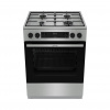 Kombinovaný sporák (plyn/elektrina) Gorenje 71 l strieborný, 4 horáky, energetická trieda A