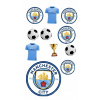CUKROVÁ TLAČ jedlý obrázok na tortu Cukrová hmota Futbal Manchester City 33