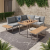 Ambia Garden JEDÁLENSKÁ TERASOVÁ SÚPRAVA 4-dielne, kov, plast, textil - Série záhradného nábytku - 000639005201