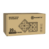 Magnetická stavebnica Magnetix 20 dielikov v teplých farbách