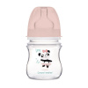 Canpol babies Antikoliková širokohrdlá fľaša Exotic animals 120 ml Ružová