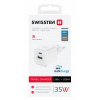 Cestovná nabíjačka Swissten 35W UBS-C & USB-A - 22071200 - biela