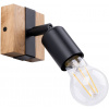 Sollux Lighting Zuca nástenná lampa 1x15 W čierna-drevená SL.1295