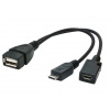 Gembird cable USB OTG AF to micro BM + micro BF, 0,15 m A-OTG-AFBM-04