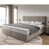Boxspring posteľ Dream-Great mikrovlákno béžová 200x200 cm bonellový