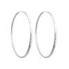 MINET JMAN0233SE05 - Broušené stříbrné náušnice MINET KRUHY 5 cm