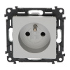 LEGRAND Zásuvka Valena Life 753380 1-násobná s clonkami hliník