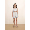 Detské šortky s prímesou ľanu Tinycottons SWANS LINEN SHORTS SS26.231 biela 92